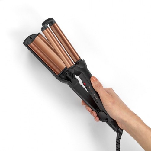 Bølgejern – Babyliss Deep Waves, varm sort/kobber, 2,5 m ledning