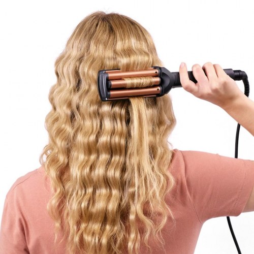 Bølgejern – Babyliss Deep Waves, varm sort/kobber, 2,5 m ledning