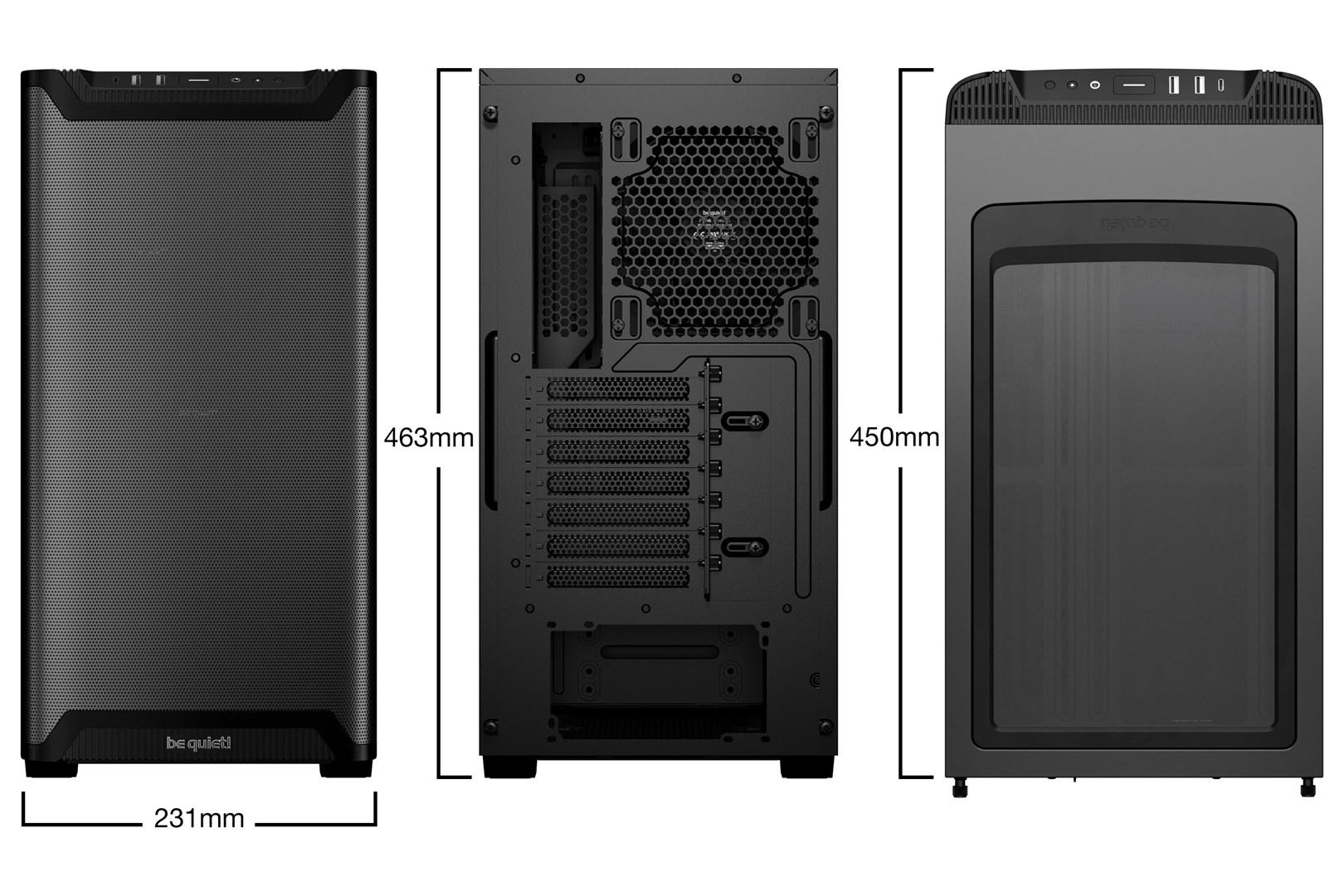 PC kabinet be quiet! Pure Base 501 Airflow Window Black Midi Tower billede