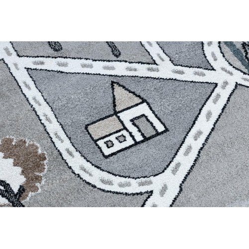 Gulvtæppe til børneværelse Hakano Beo Strade – grå 80×150