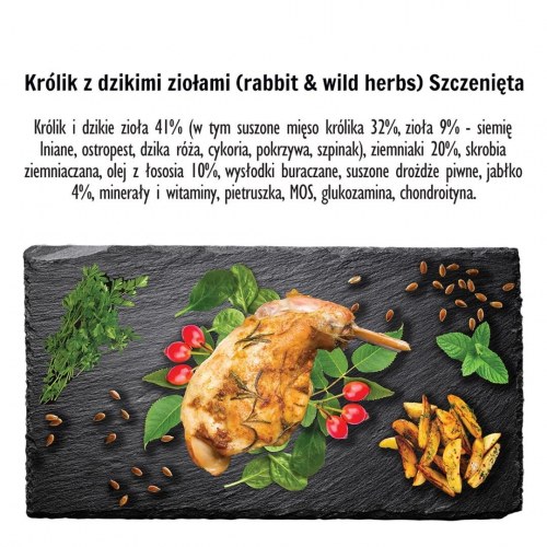 Hundefoder tørfoder PAKA ZWIERZAKA hvalp - Kanin med vilde urter 3 kg