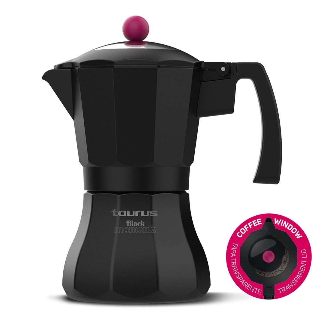 Kaffekande moka 3 kopper - Taurus Black Moments