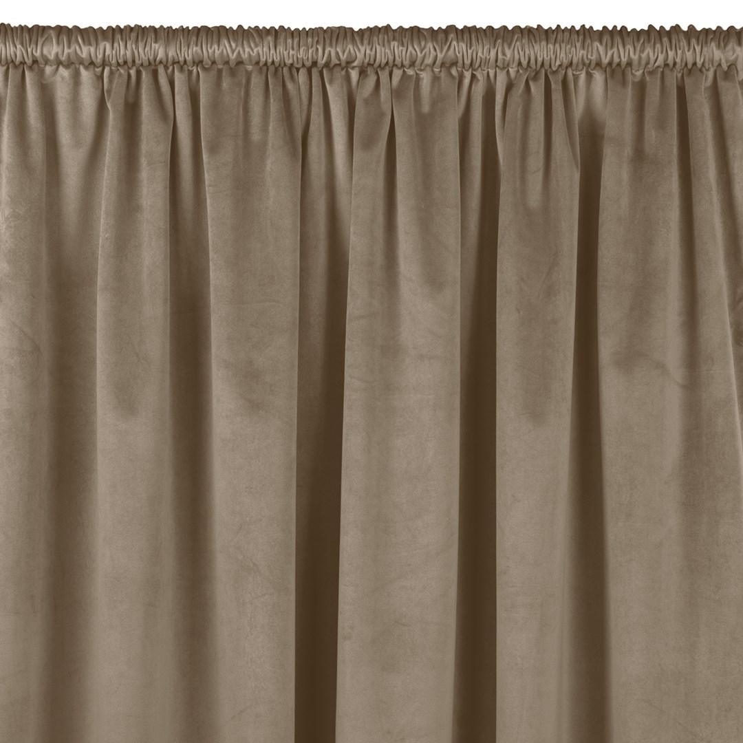 Mørklægningsgardin HOMEDE VILA beige fløjl, tunnel 5 cm, 135×270 cm