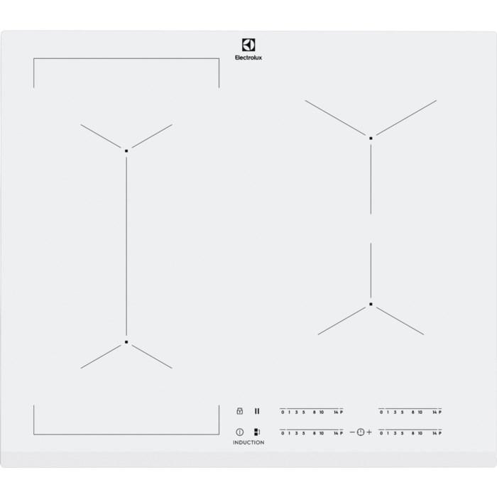 Electrolux EIV63440BW, Hvid, Indbygget, Zone induktionskogeplade, Glas, 4 zone(s), 4 zone(s)