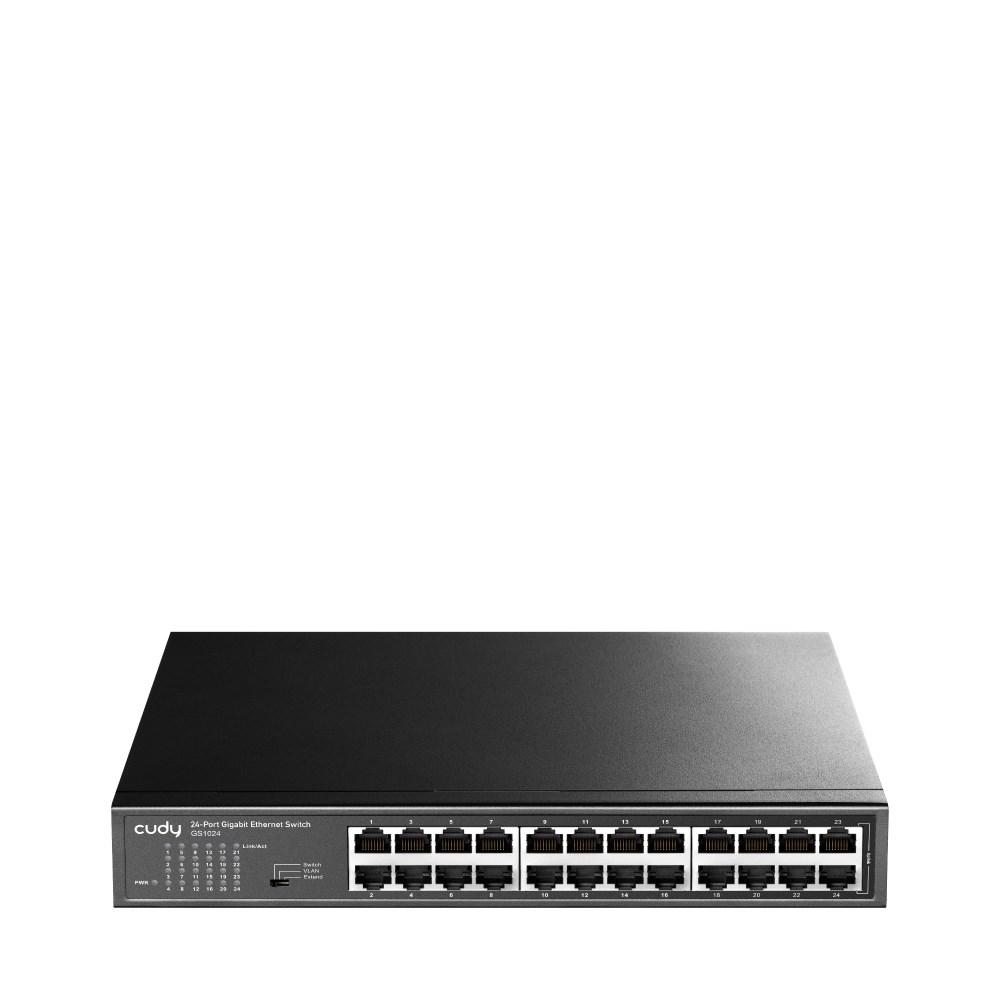 Netværksswitch gigabit – Cudy GS1024, 24 porte, sort billede