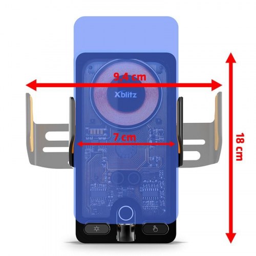 Mobilholder bil – Xblitz FX7 EXCLUSIVE, nakkestøtte, sort