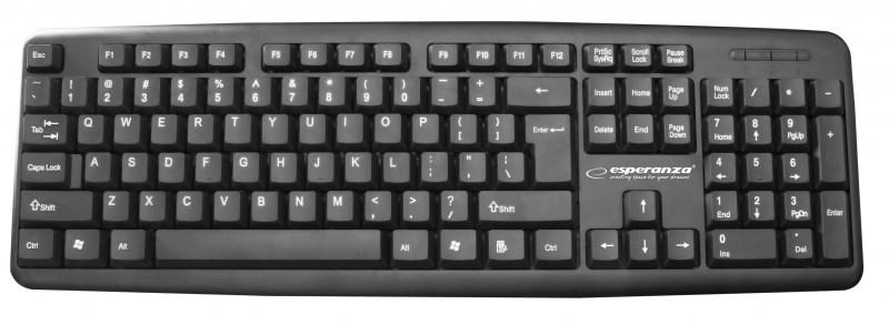 Tastatur USB med numerisk - Esperanza EK134 (sort) billede