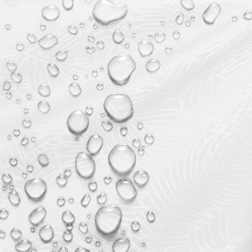 Dug hvid 140x340 – AmeliaHome Gaia, præget bladmønster