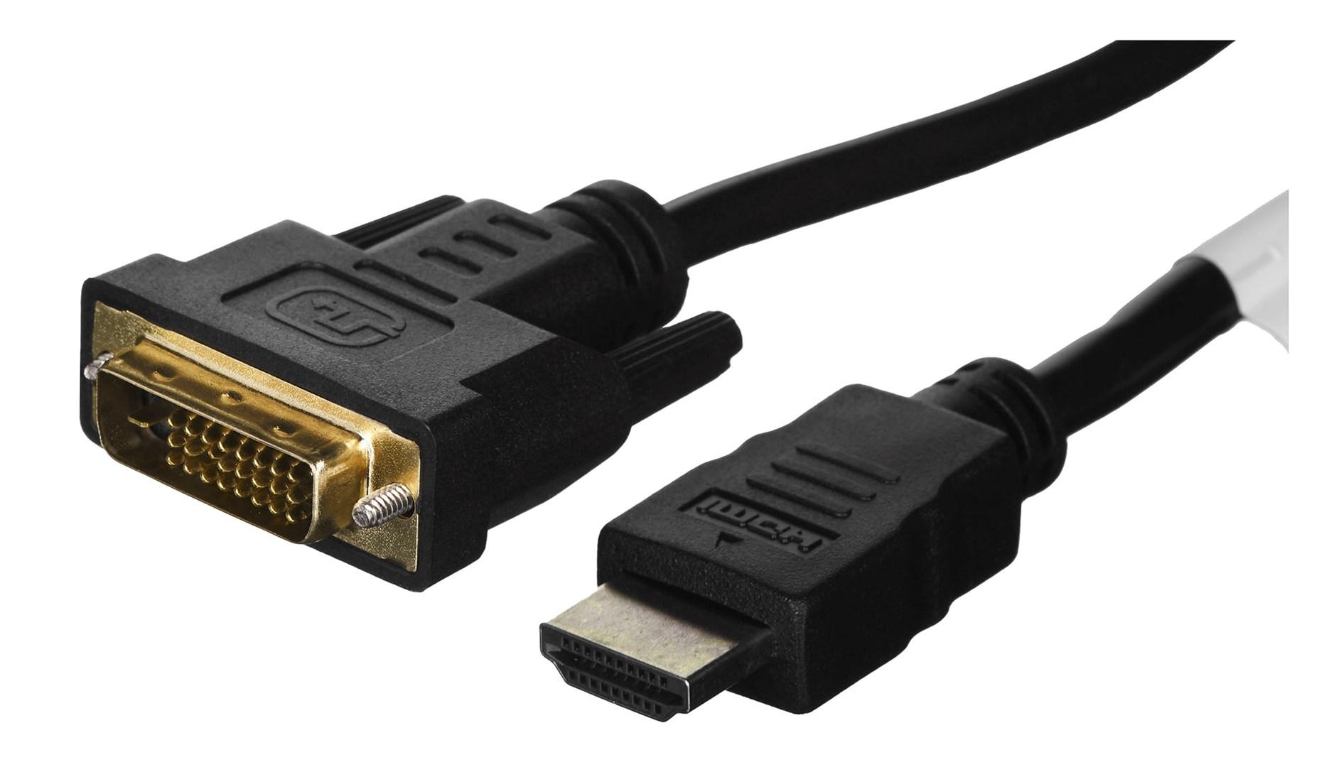 HDMI til DVI-D kabel 1,8 m – Lanberg, sort billede