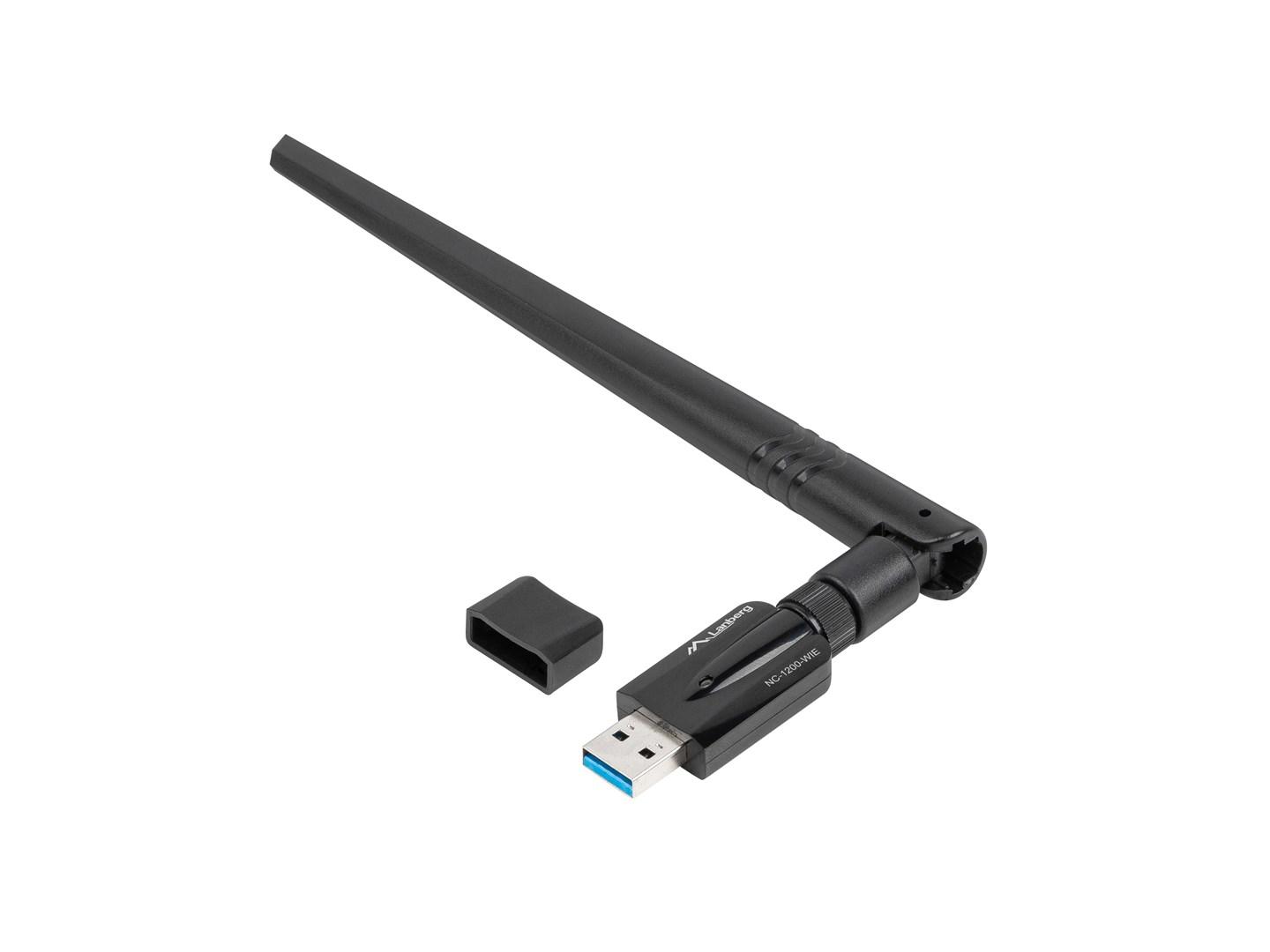 Trådløst netværkskort USB - Lanberg NC-1200-WIE, 1200 Mbit/s billede