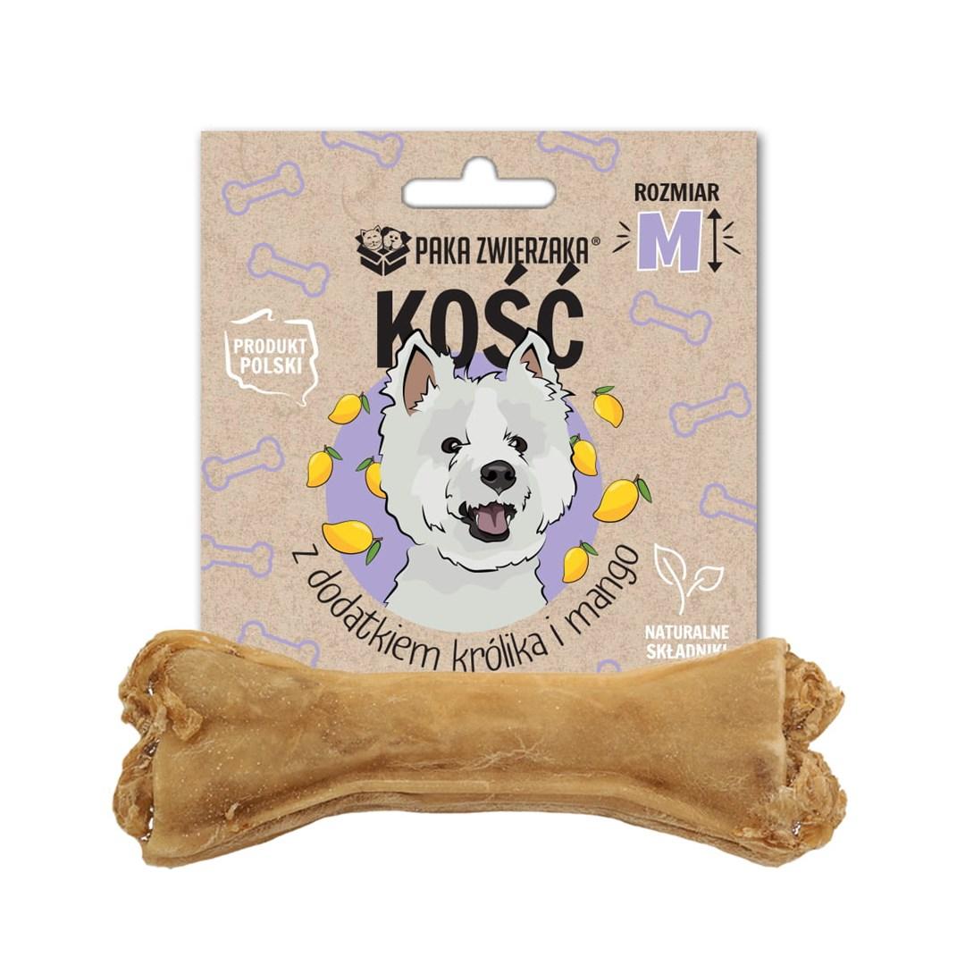 Hundegodbid – PAKA ZWIERZAKA knogle med kanin og mango M 12 cm, 55 g
