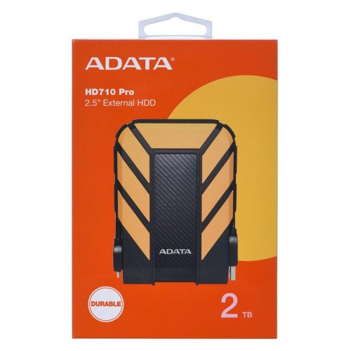 Ekstern harddisk 2 TB – ADATA HD710 Pro, sort/gul