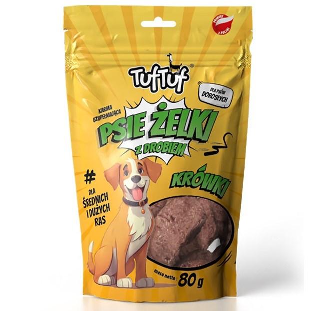 Hundegodbidder TufTuf Psie Żelki – fjerkræ karameller – 80 g