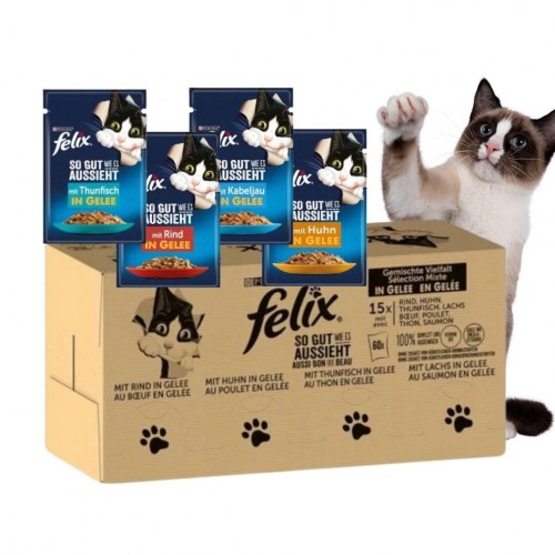 Vådfoder til kat – Purina Felix Mix 120 x 85 g