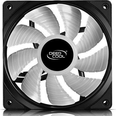 Kabinetventilator 120 mm – DeepCool RF120, sort/hvid, RGB billede