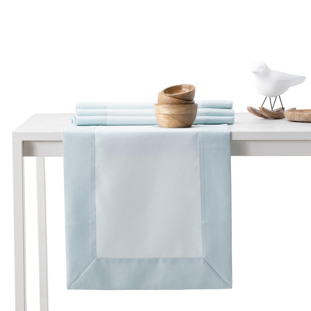 Dug bordløber DecoKing Pure - himmelblå, 30×80 cm