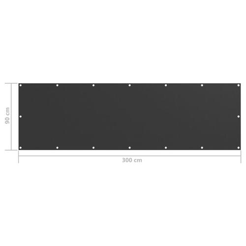 Altanafskærmning 90x300 cm oxfordstof antracitgrå