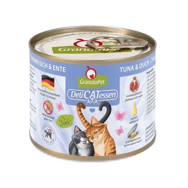 Vådfoder til kat – GranataPet DeliCATessen tun & and, 200 g
