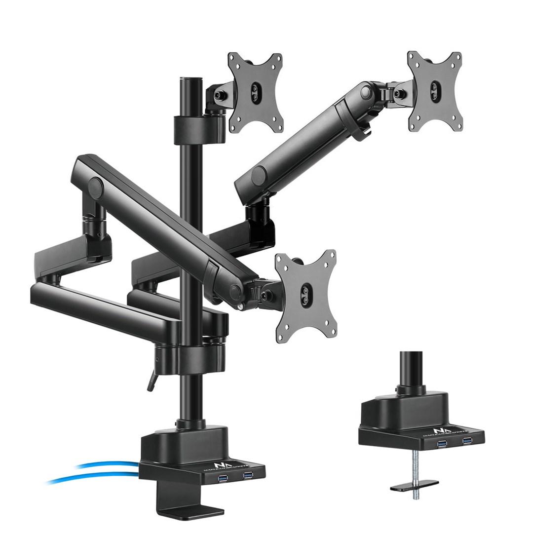 Skærmholder med 3 arme – Maclean MC-811, sort