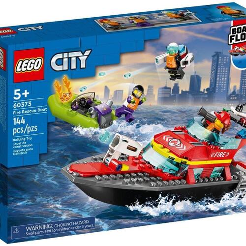 LEGO byggelegetøj City brandredningsbåd 60373