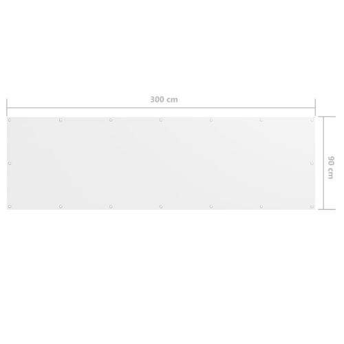 Altanafskærmning 90x300 cm oxfordstof hvid