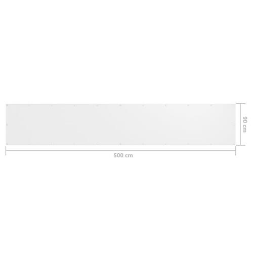 Altanafskærmning 90x500 cm oxfordstof hvid