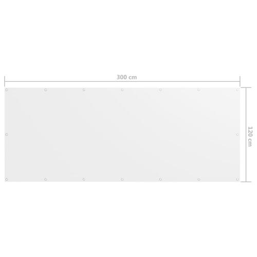 Altanafskærmning 120x300 cm oxfordstof hvid