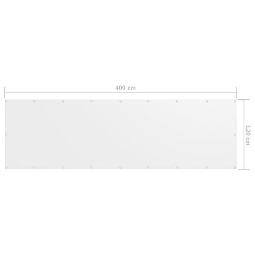 Altanafskærmning 120x400 cm oxfordstof hvid