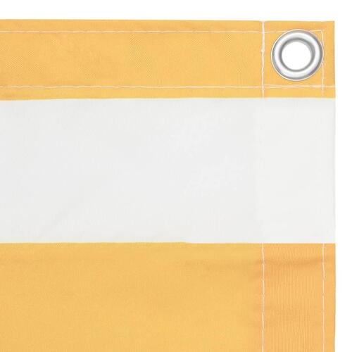 Altanafskærmning 75x300 cm oxfordstof hvid og gul