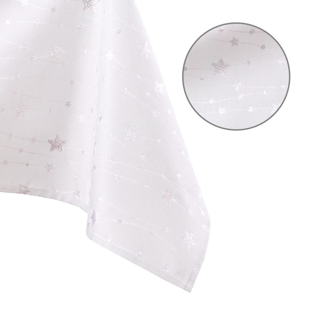 Juledug hvid Stardust 140×400 - AmeliaHome