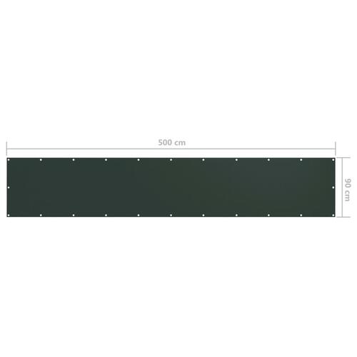 Altanafskærmning 90x500 cm oxfordstof mørkegrøn