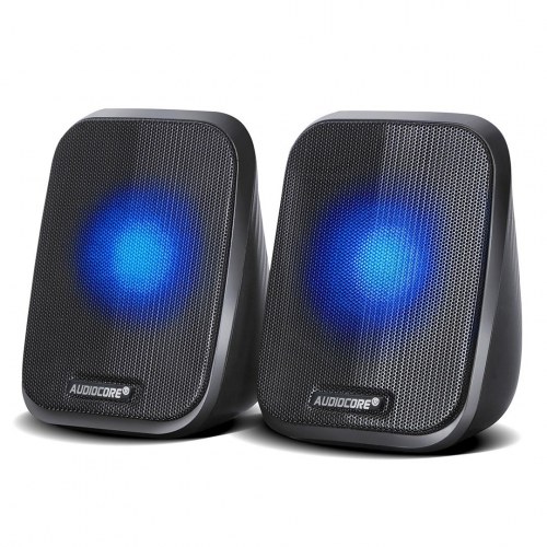 PC højttalere 2.0 – AUDIOCORE AC835 med LED, kablede