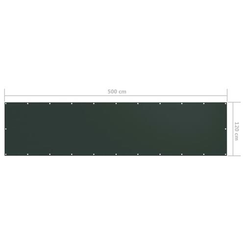 Altanafskærmning 120x500 cm oxfordstof mørkegrøn