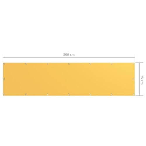 Altanafskærmning 75x300 cm oxfordstof gul