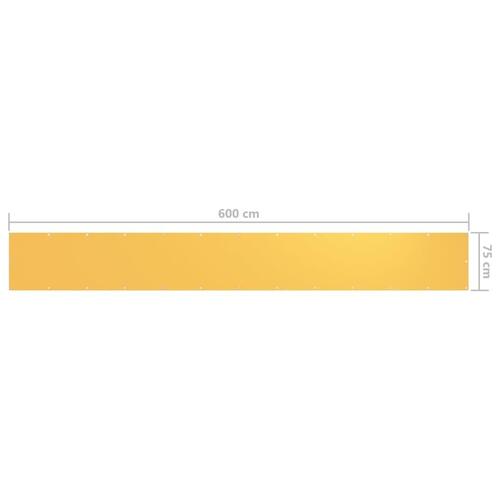 Altanafskærmning 75x600 cm oxfordstof gul