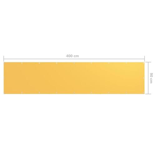 Altanafskærmning 90x400 cm oxfordstof gul