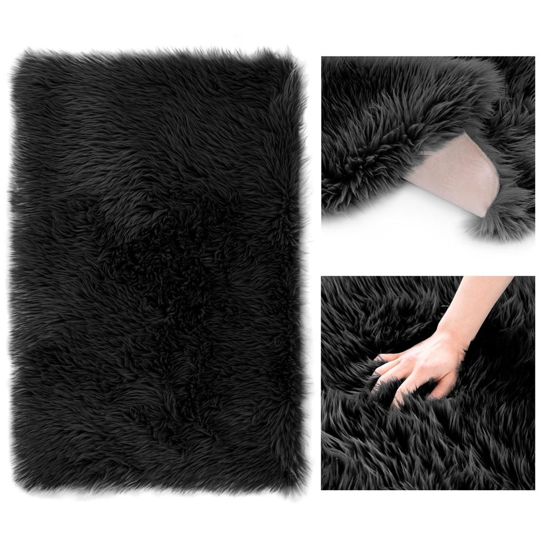 Gulvtæppe Amelia Home Dokka 75×120 cm - sort, moderne
