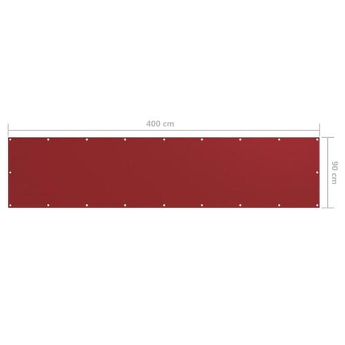 Altanafskærmning 90x400 cm oxfordstof rød