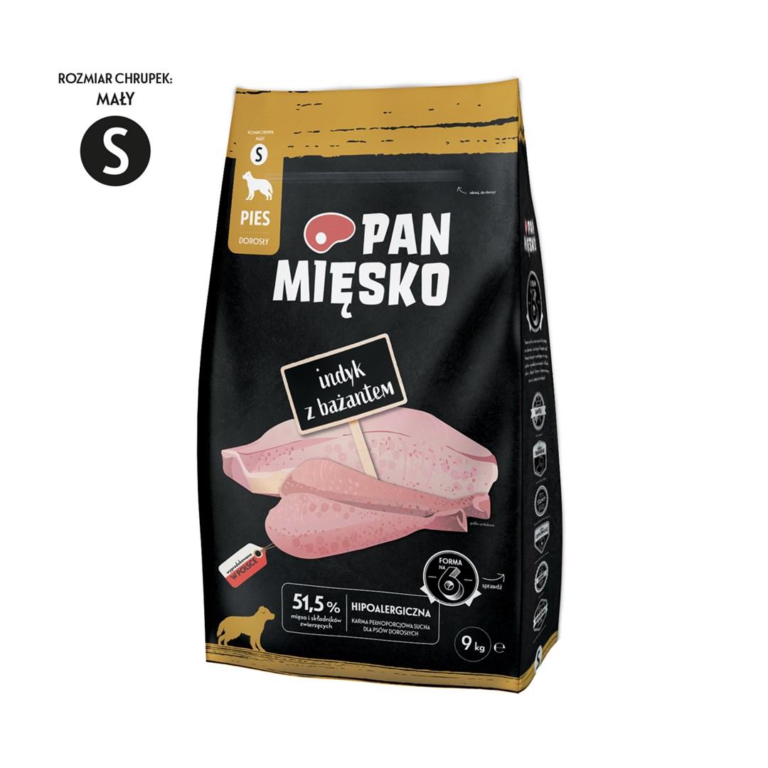 Hundefoder tørfoder PAN MIĘSKO kalkun med fasan S – 9 kg