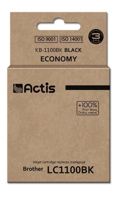 Blækpatron sort Actis KB-1100Bk - kompatibel med Brother LC1100BK/980BK, standard, 28 ml billede