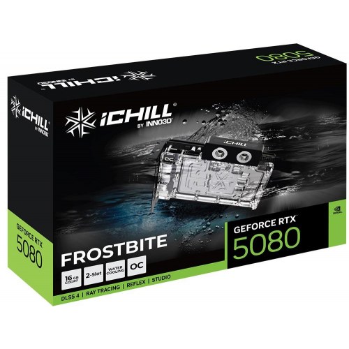 Grafikkort INNO3D iChill GeForce RTX 5080 Frostbite 16 GB GDDR7 (vandkølet)