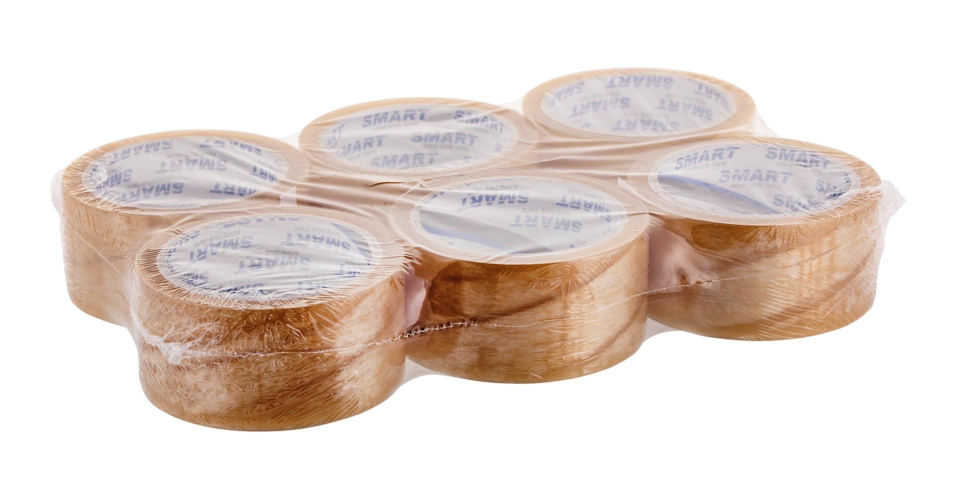 Pakketape transparent 48 mm x 60 m - BESTPAK, 6 stk.