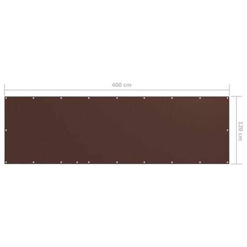 Altanafskærmning 120x400 cm oxfordstof brun
