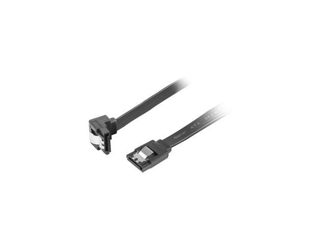 SATA kabel 6 Gbit/s 0,5 m - Lanberg, sort, lige stik billede