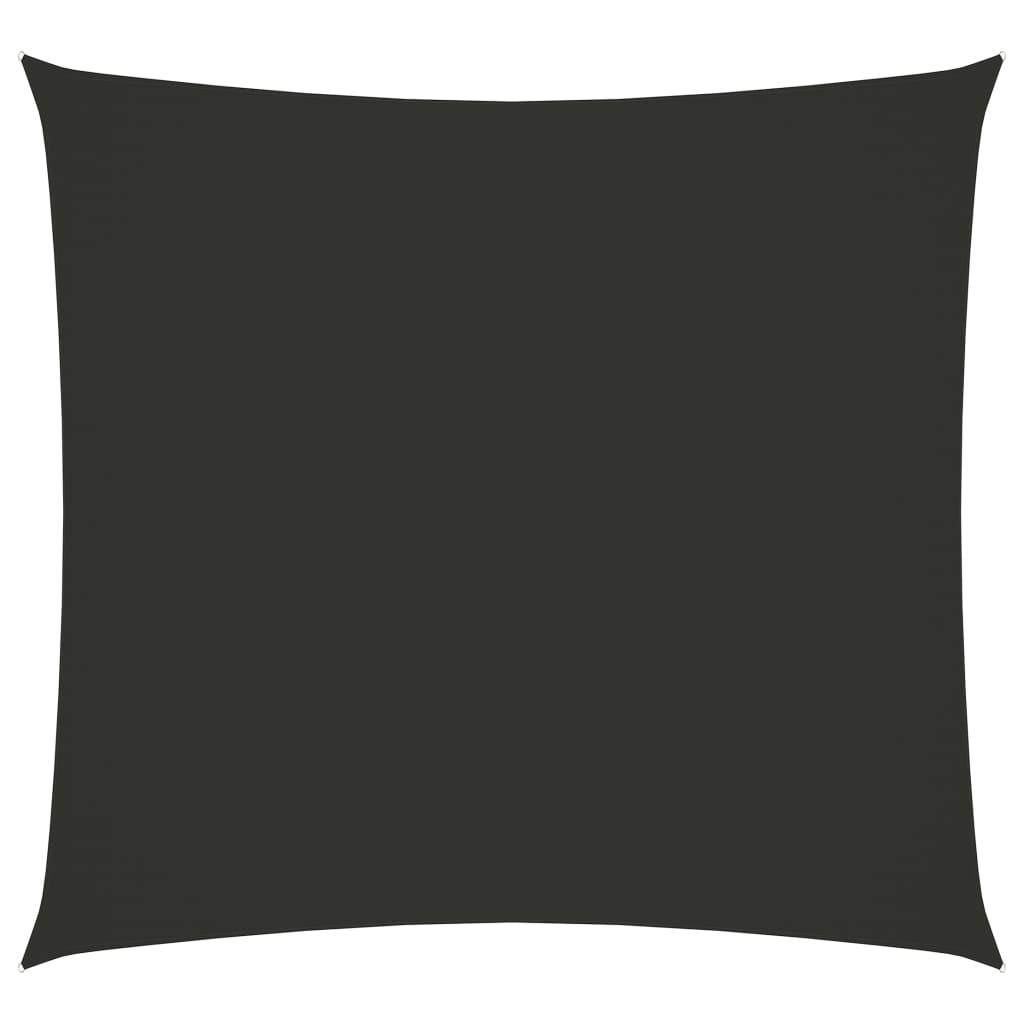 Solsejl 6x6 m firkantet oxfordstof antracitgrå