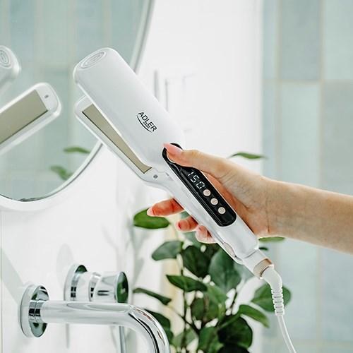 Glattejern Adler AD 2325 – LCD, 7 varmeindstillinger, hvid