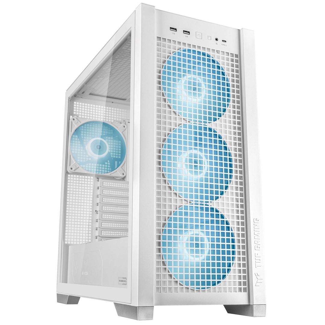 PC kabinet ASUS TUF Gaming GT302 TG ARGB - hvid billede