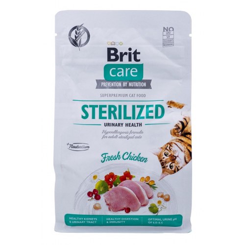 Kattemad Brit Care Grain-Free Sterilized Urinary, tørfoder – 400 g