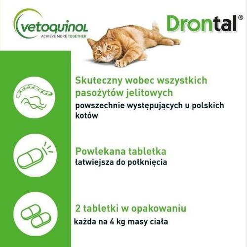 Ormekur til kat – Vetoquinol Drontal tabletter, 2 stk.