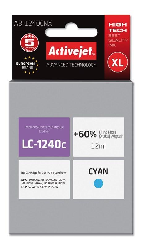 Blækpatron til Brother – Activejet AB-1240CNX, cyan, XL, 12 ml billede